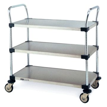 Metro® RVS Cleanroom Trolleys Dichte Schappen