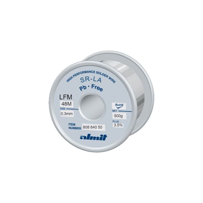 Almit LFM-48M (Sn96,5-Ag3,0-Cu0,5) SR-LA 3,5% (0,3mm/0,5kg) main product photo