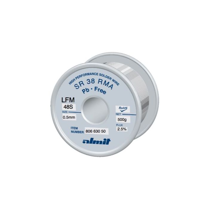 Almit LFM-48S (Sn96,5-Ag3,0-Cu0,5) SR-38 2,5% (0,5mm/0,5kg) main product photo