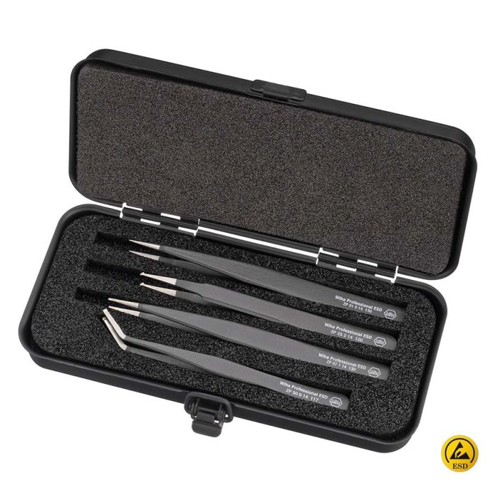WIHA SMD-pincetten Set, 4-delig (ZP 99 0 140 02) main product photo