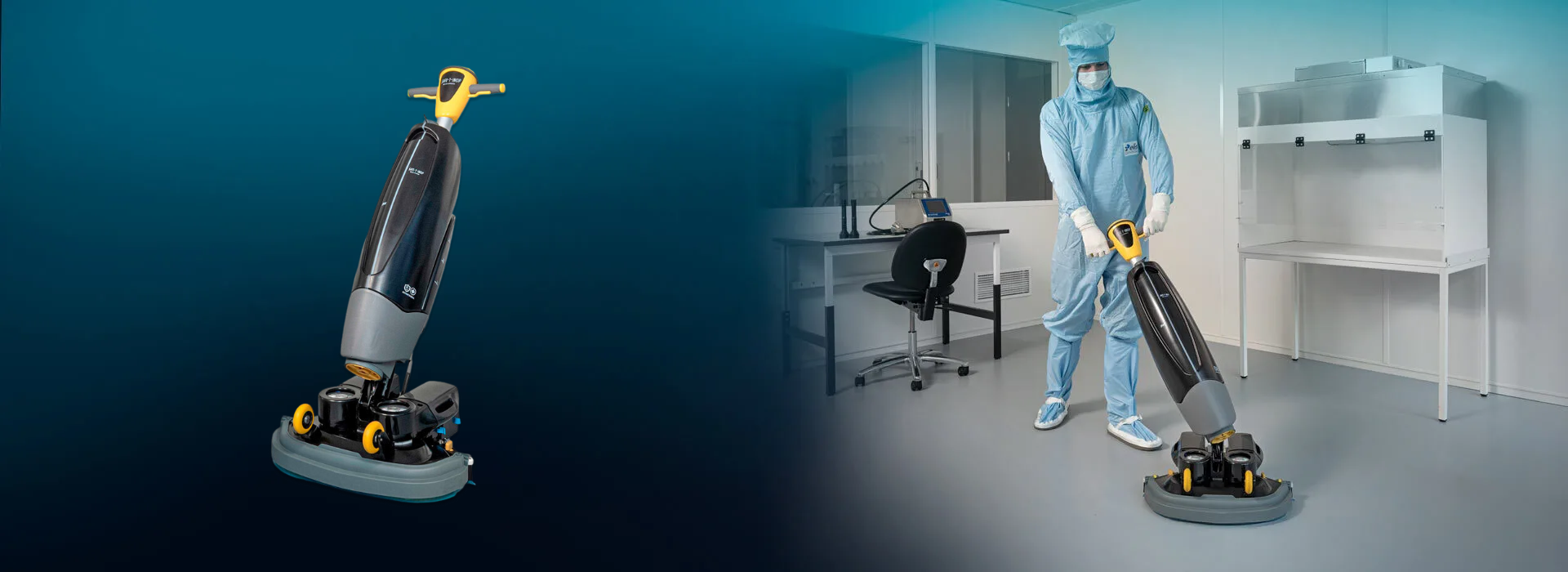 Cleanroomomgeving waarin de safeT iMOP wordt gebruikt